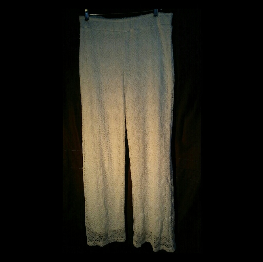 2B Together Long lacey lined white pants